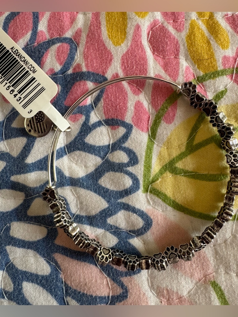 NWT Alex and ani paw print bracelet
